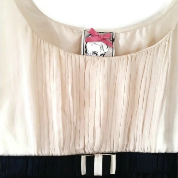 Anthropologie Yoana Baraschi Theatre Royal Dress Size 2 Black & Cream NWTS - Picture 4 of 7